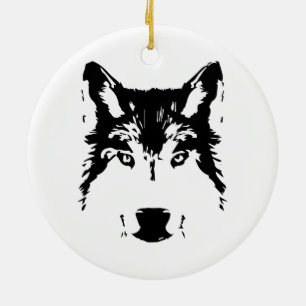 Wolf Keramikornament
