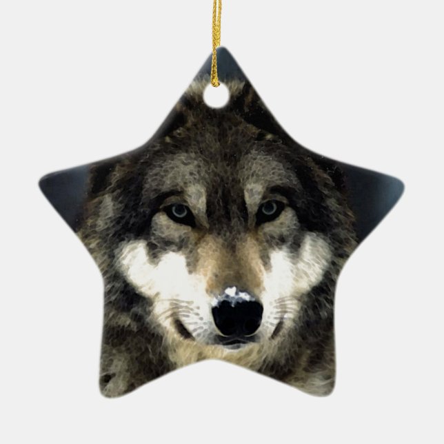 Wolf Keramikornament (Vorne)