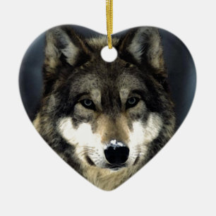 Wolf Keramikornament