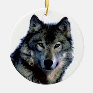 Wolf Keramikornament
