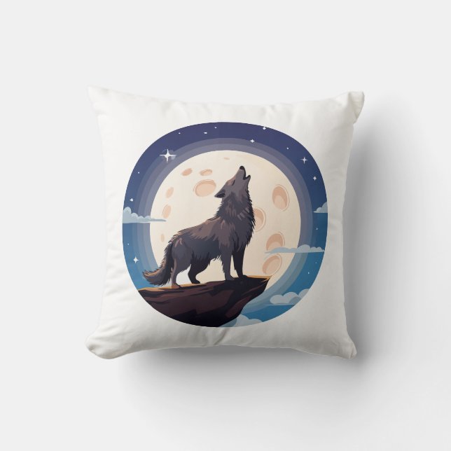 Wolf Kissen (Vorderseite)