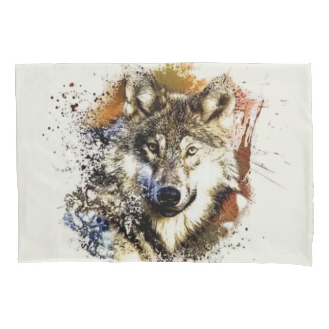 Wolf Kissenbezug (Vorderseite)