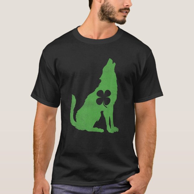 Wolf Kleeblatt St. Patrick's Day Gift Irish Saint  T-Shirt (Vorderseite)