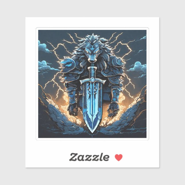 Wolf Knight Emblem7 Aufkleber (Blatt)