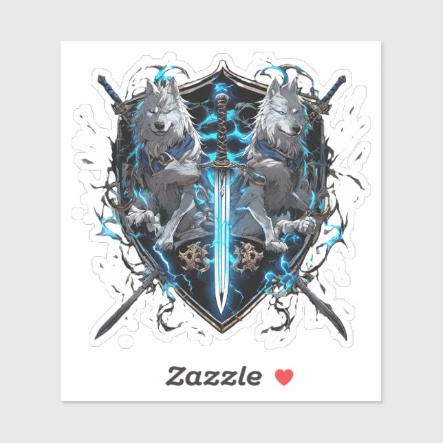 Wolf Knight Emblem Aufkleber (Blatt)