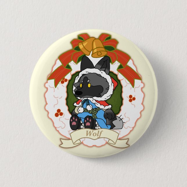 Wolf-Knopf Button (Vorderseite)