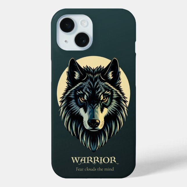 Wolf konfrontiert Krieger fenrir nordischen iPhone Case-Mate iPhone Hülle (Rückseite)