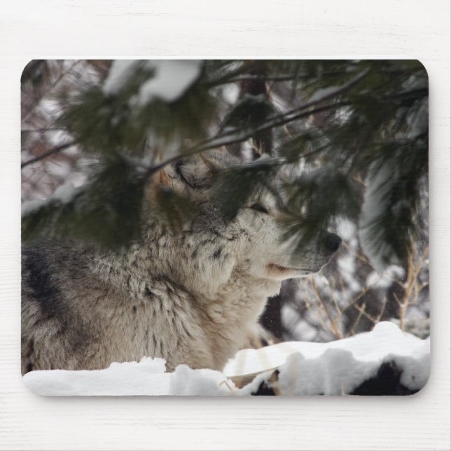 Wolf-Kopf Mousepad (Vorne)