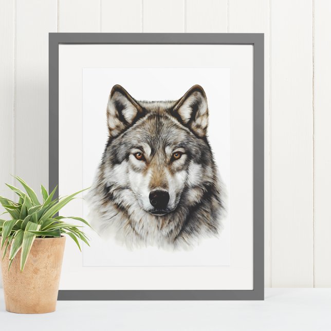 Wolf Kopfporträt  Poster (Von Creator hochgeladen)
