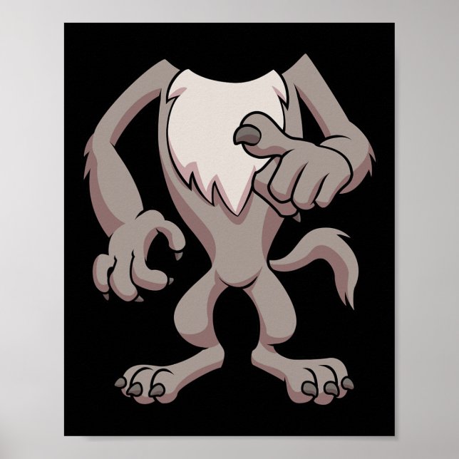 Wolf-Kostüm zu Halloween Werewolf Tiercosplay Poster (Vorne)