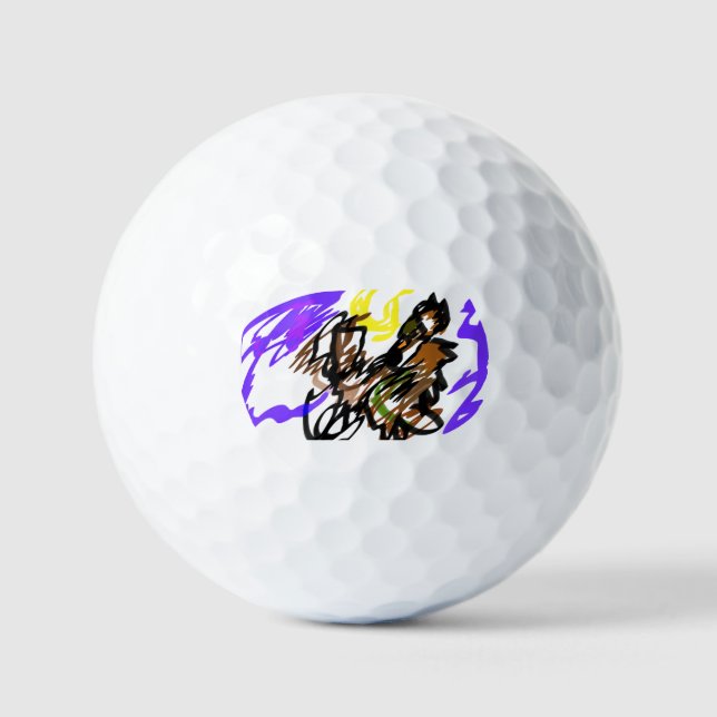 Wolf kühle Freude Golfball (Vorderseite)