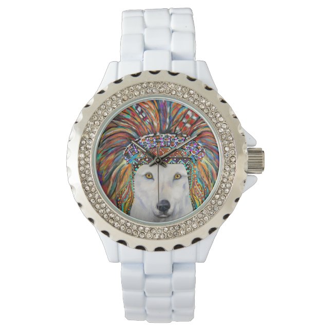 WOLF-KUNST ARMBANDUHR (Vorderseite)