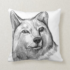 Wolf-Kunst-Kissen Kissen