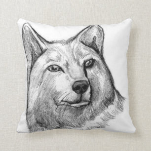 Wolf-Kunst-Kissen Kissen