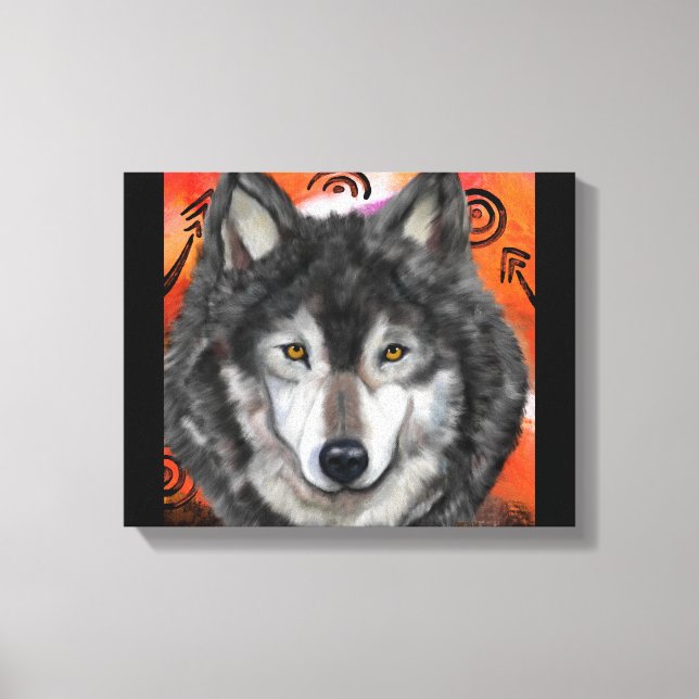 Wolf-Kunst Leinwanddruck (Vorderseite)