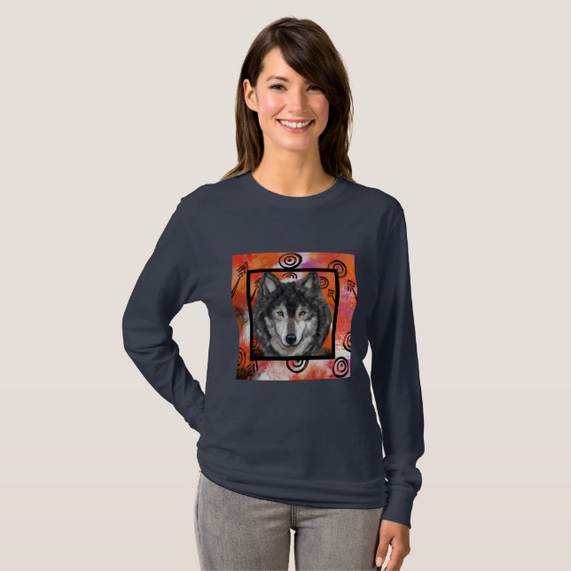 Wolf-Kunst T-Shirt (Vorne ganz)