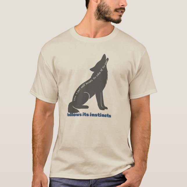 Wolf-Kunstwerk T-Shirt (Vorderseite)