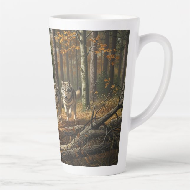 Wolf Latte Tasse Stil 1 (Rechts)