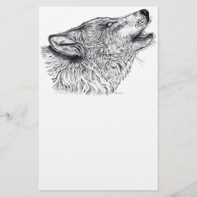 Wolf Liebe Briefpapier (Vorderseite)
