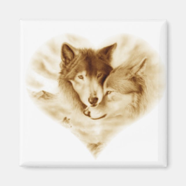 Wolf Liebe Magnet (Vorne)
