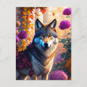 Wolf-Lieben Blume Postkarte