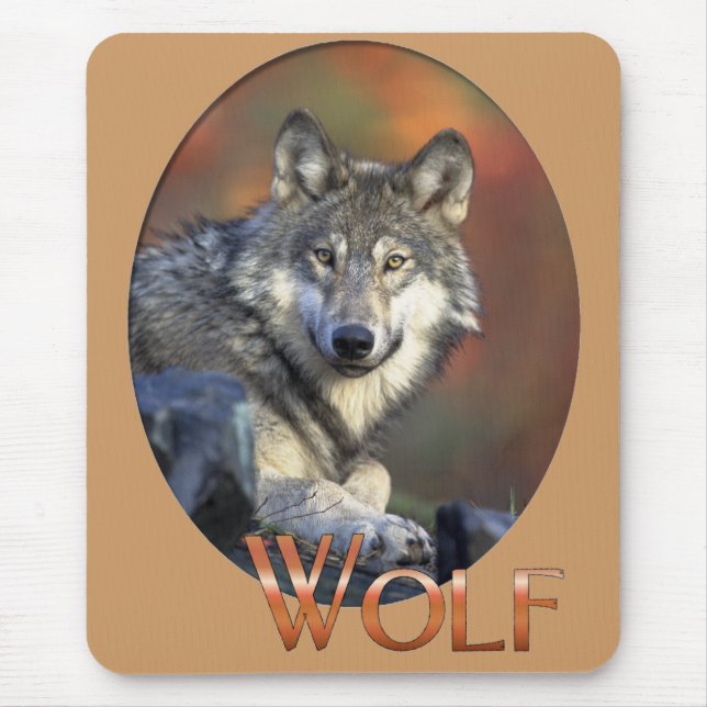 Wolf Liebhaber Kunst Mousepad (Vorne)