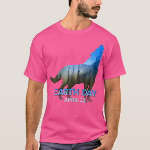 Wolf liebt den Tag der Erde 50. Jahrestag 22. Apri T-Shirt