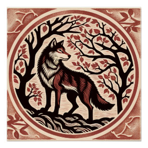 Wolf liebt Kunstwerk Natur Liebe Wolves Poster
