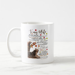 Wolf liebt Mug mit lautem Zitat - zu meiner Ehefra Kaffeetasse