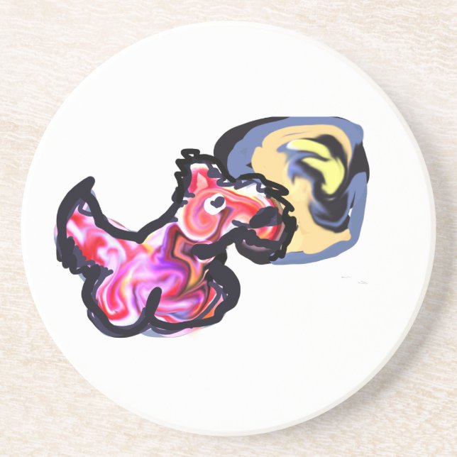 Wolf light moon  getränkeuntersetzer (Vorne)