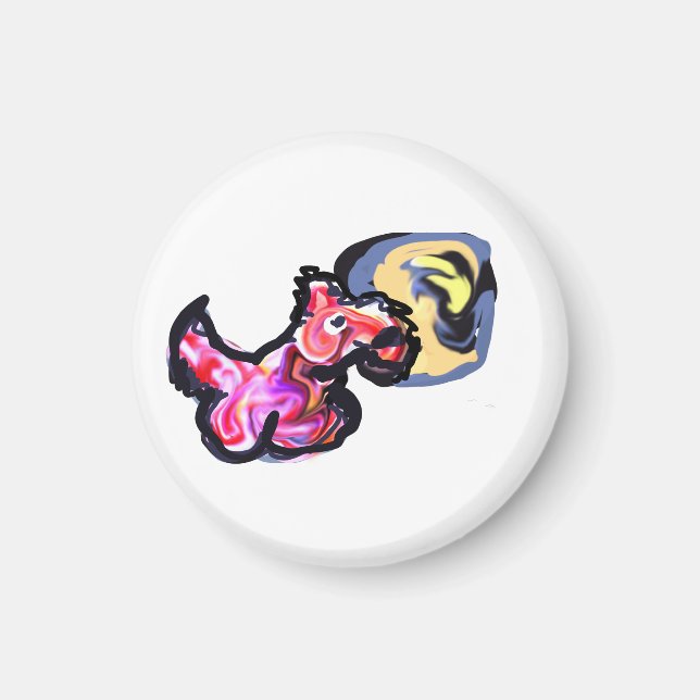 Wolf light moon  magnet (Vorne)