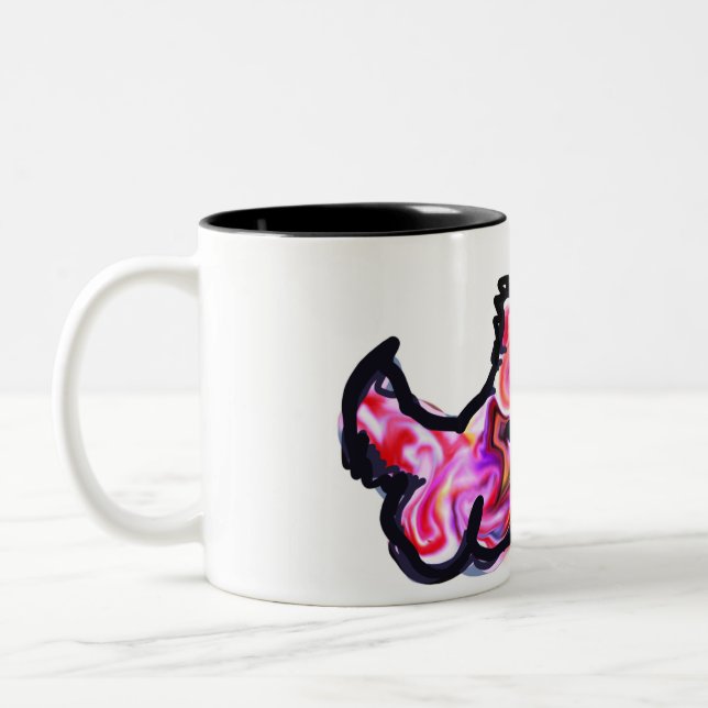 Wolf light moon  zweifarbige tasse (Links)