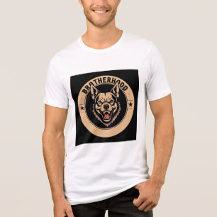 Wolf Logo Emblem, das Brüderlichkeit darstellt Tri-Blend Shirt