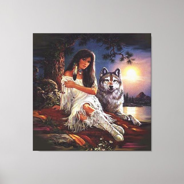 Wolf Look Leinwanddruck (Vorderseite)