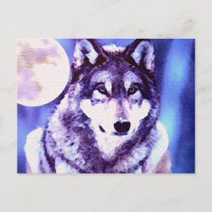 Wolf Look - Lonely Wolf Postkarte