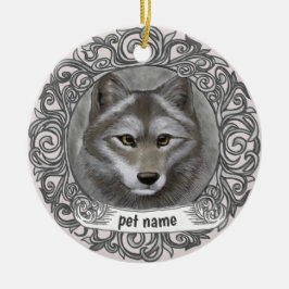 Wolf Love Memory-Ornament Keramik Ornament