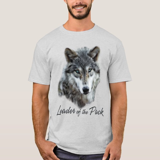 Wolf Lover's Leader of the Pack T-Shirt (Vorderseite)