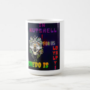 Wolf Loyalty Creed - Tasse von Tribal Wolf Neon Qu