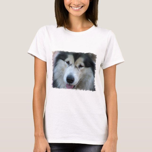 Wolf Malamute Picture Long Sleeve T - Shirt (Vorderseite)