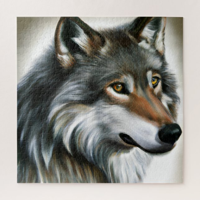 Wolf Malerei Puzzle (Vertikal)