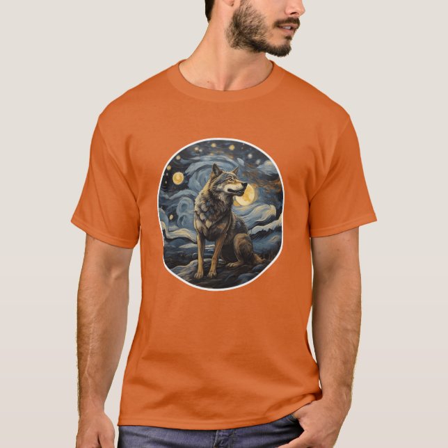 Wolf-Malerei Tierdesign Junge T-Shirt (Vorderseite)
