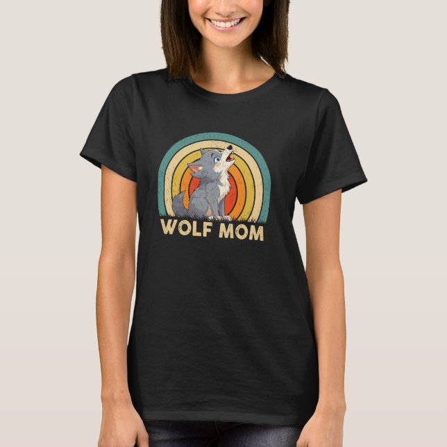 Wolf Mama Mama Muttertagsmädchen T-Shirt (Vorderseite)