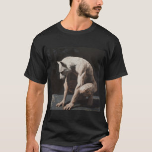Wolf Man Painting - T - Shirt