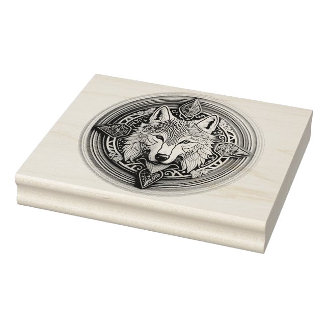 Wolf Mandala Gummistempel (Stempel)