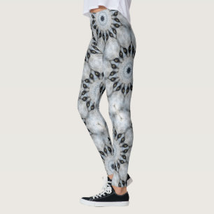 Wolf Mandala Wilde Augen und Flauschige Symmetrie Leggings