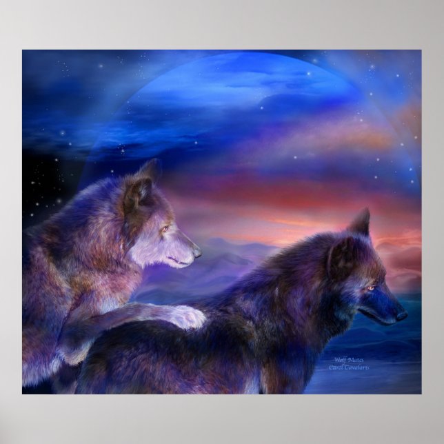 Wolf Mates Art Poster/Print Poster (Vorne)