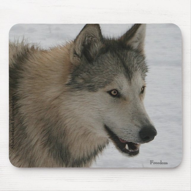 Wolf-Mausunterlage Mousepad (Vorne)