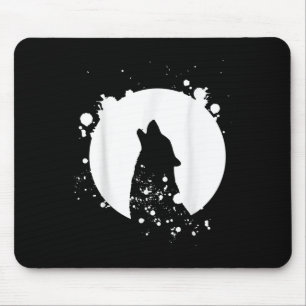 Wolf Men Silhouette Animal Motif Umwelt Mousepad