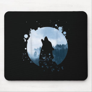 Wolf Men Silhouette Animal Motif Umwelt Mousepad