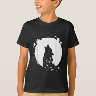 Wolf Men Silhouette Animal Motif Umwelt T-Shirt